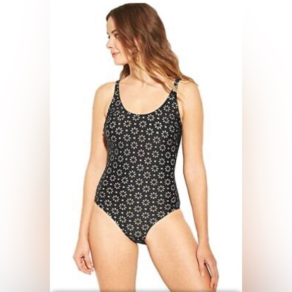 KONA SOL LASER CUT SCOOP NECK ONE PIECE NAVY PINK LARGE SWIMWEAR NEW - Picture 3 of 9